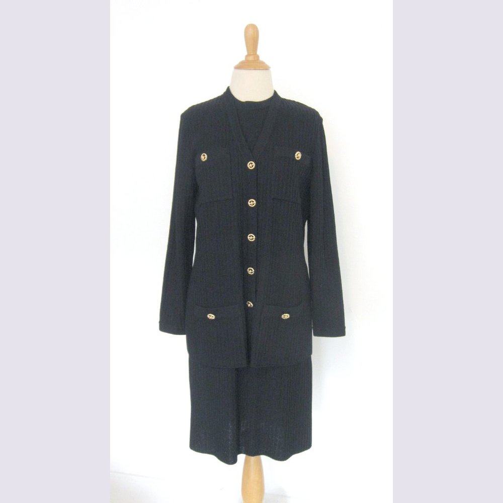 St John Collection Classic 2 Pc Dress & Blazer Suit 8